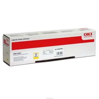 Obrazek Oki 44643001 originální tonerová kazeta, barva náplně žlutá, výtěžnost cartridge 7000 stran