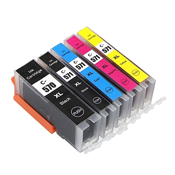 CLI551 CMYK sada cartridges pro CANON (Pixma 7250, MG5450, MG6350) Série CLI-571 CLI551 CMYK sada cartridges pro CANON (Pixma 7250, MG5450, MG6350) Série CLI-571