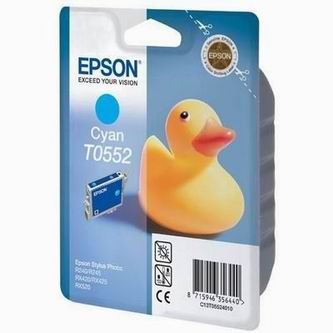 Obrazek Epson T0552 C13T05524010 originální inkoustová kazeta, barva náplně azurová, výtěžnost cartridge 290 stran