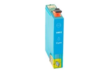 Obrazek Epson T0802 C13T08024011 kompatibilní inkoustová kazeta, barva náplně azurová