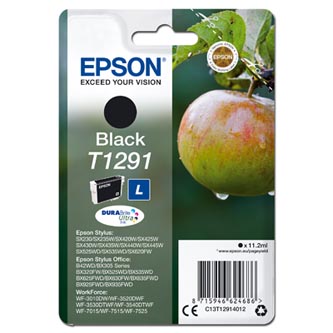 Obrazek Epson T1291 C13T12914012 originální inkoustová kazeta, barva náplně černá, výtěžnost cartridge 385 stran