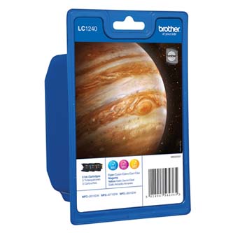 Obrazek Brother LC1240 LC1240RBWBP originální inkoustová kazeta, barva náplně purpurová, výtěžnost cartridge 1800 stran