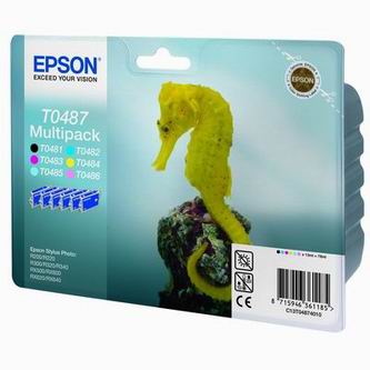 Obrazek Epson C13T04874010 originální inkoustová kazeta, barva náplně azurová/purpurová/žlutá/černá