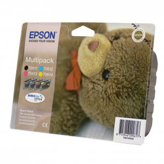 Obrazek Epson C13T06154020 originální inkoustová kazeta blistr, barva náplně azurová/purpurová/žlutá/černá, výtěžnost cartridge 250 stran
