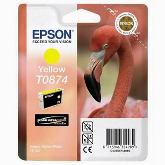 Obrazek Epson C13T08744010 originální inkoustová kazeta, barva náplně žlutá