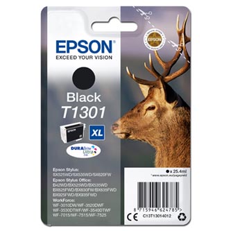 Obrazek Epson T130 C13T13014012 originální inkoustová kazeta, barva náplně černá, výtěžnost cartridge 945 stran