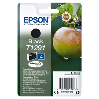 Obrazek Epson T1291 C13T12914022 originální inkoustová kazeta blistr, barva náplně černá, výtěžnost cartridge 420 stran