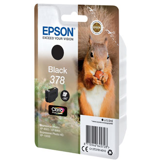 Obrazek Epson 378 C13T37814010 originální inkoustová kazeta, barva náplně černá
