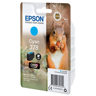 Obrazek Epson 378 C13T37824010 originální inkoustová kazeta, barva náplně azurová