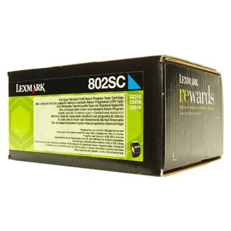 Obrázek Lexmark originální toner 80C2SC0, cyan, 2000str., return, Lexmark CX310dn, CX310n, CX410de, CX410 Obrazek 107180