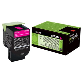 Obrázek Lexmark originální toner 80C2XM0, magenta, 4000str., return, extra high capacity, Lexmark CX510de, CX510dhe, CX510dthe Obrazek 107186