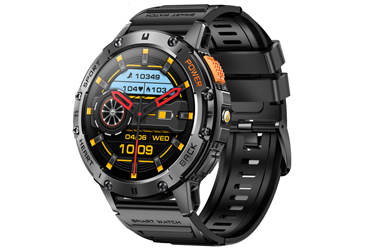 Chytré hodinky smart watch v češtině, s telefonováním, krokoměrem, oxymetrem, měřením tepu, tlaku, PW-165, černé s černým páskem