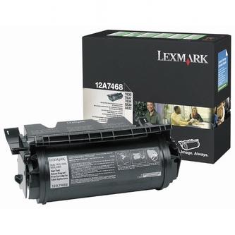 Obrázek Lexmark originální toner 12A7468, black, 21000str., return, Lexmark T630, T632, T634, X630, X632e, label application Obrazek 48463