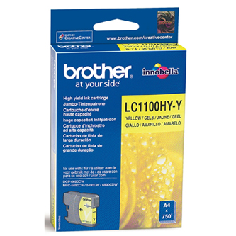 Obrázek Brother originální ink LC-1100HYY, yellow, 750str., high capacity, Brother DCP-6690CW, MFC-6490CW Obrazek 49995