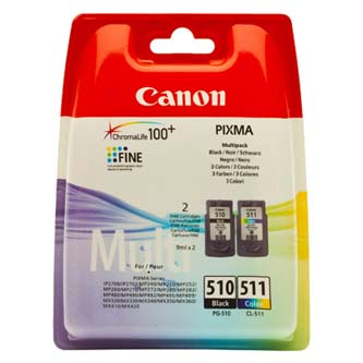 Obrázek Canon originální ink PG-510/CL-511, black/color, blistr, 220, 245str., 9ml, 2970B010, Canon MP240, 260, 270, 480 Obrazek 86856