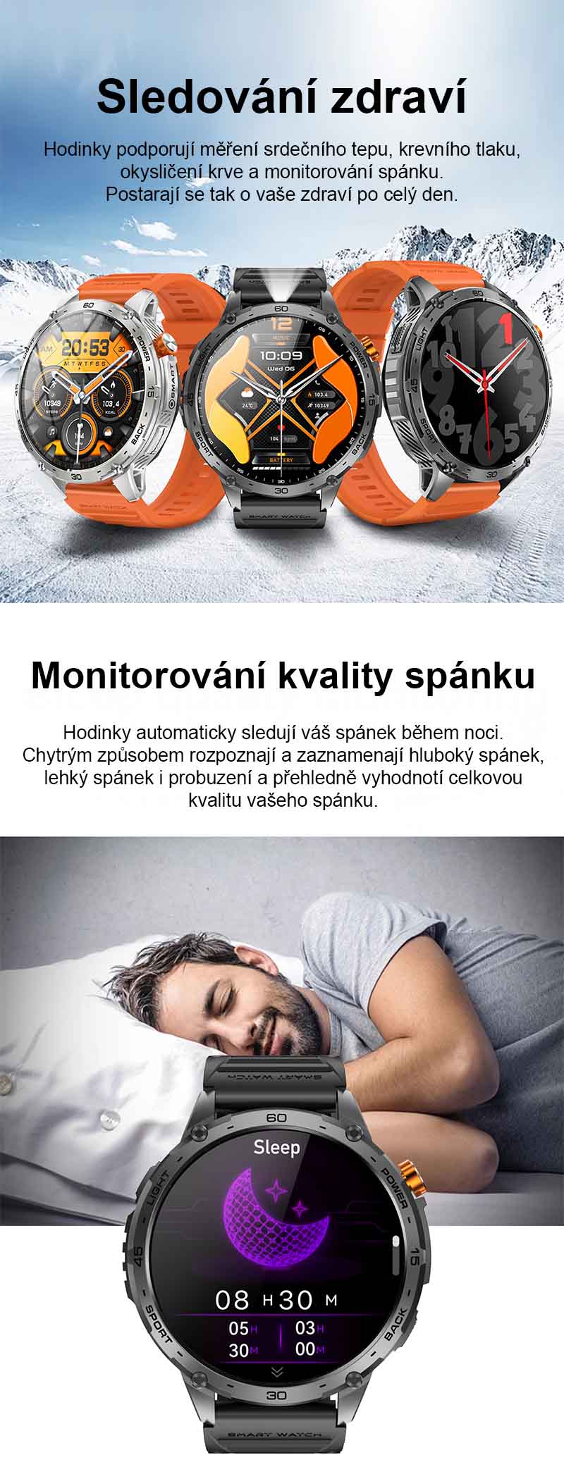 Chytré hodinky PW-169 černé s telefonováním a AMOLED displejem